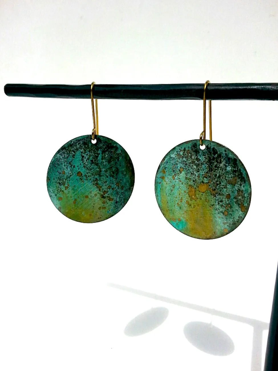 Earrings Disco Garden Patina