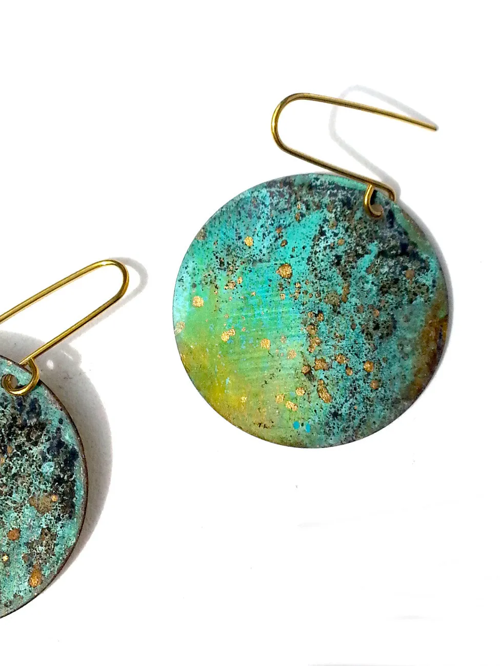 Earrings Disco Garden Patina