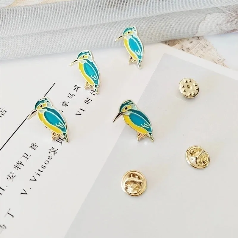 Elegant Pin Clouds Bird Alloy Enamel Women'S Brooches