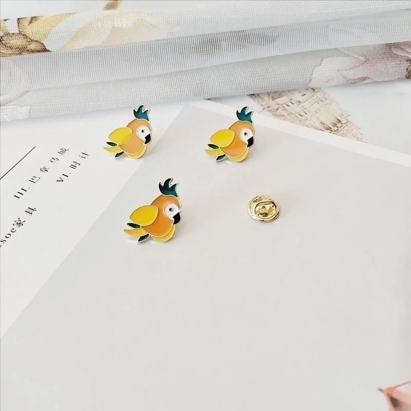 Elegant Pin Clouds Bird Alloy Enamel Women'S Brooches