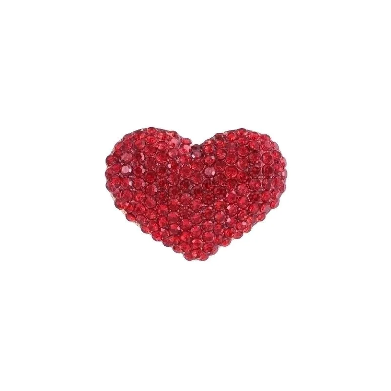 Elegant Shiny Pin Heart Shape Alloy Inlay Rhinestones Women's Brooches