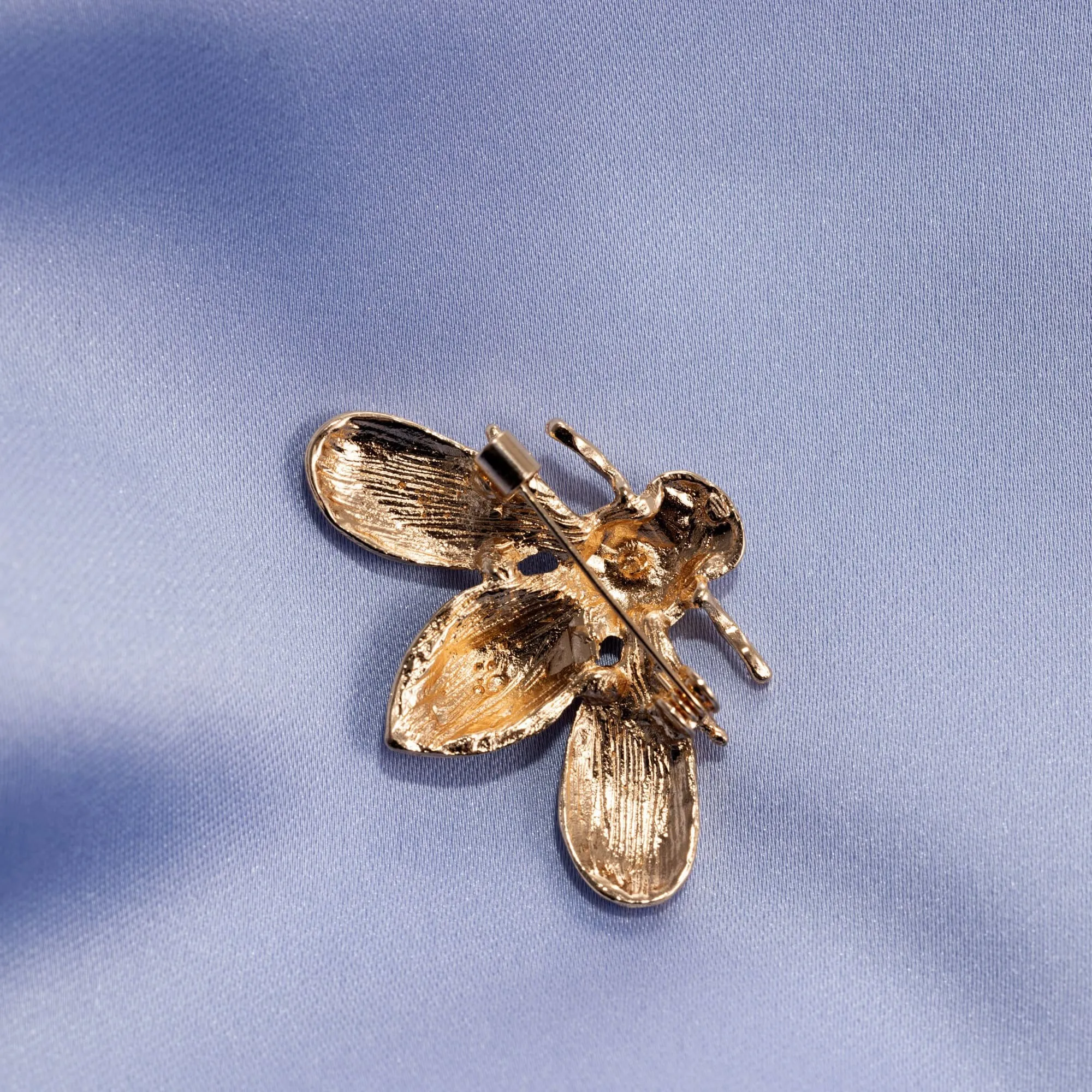 Enameled Bee Brooch with crystals