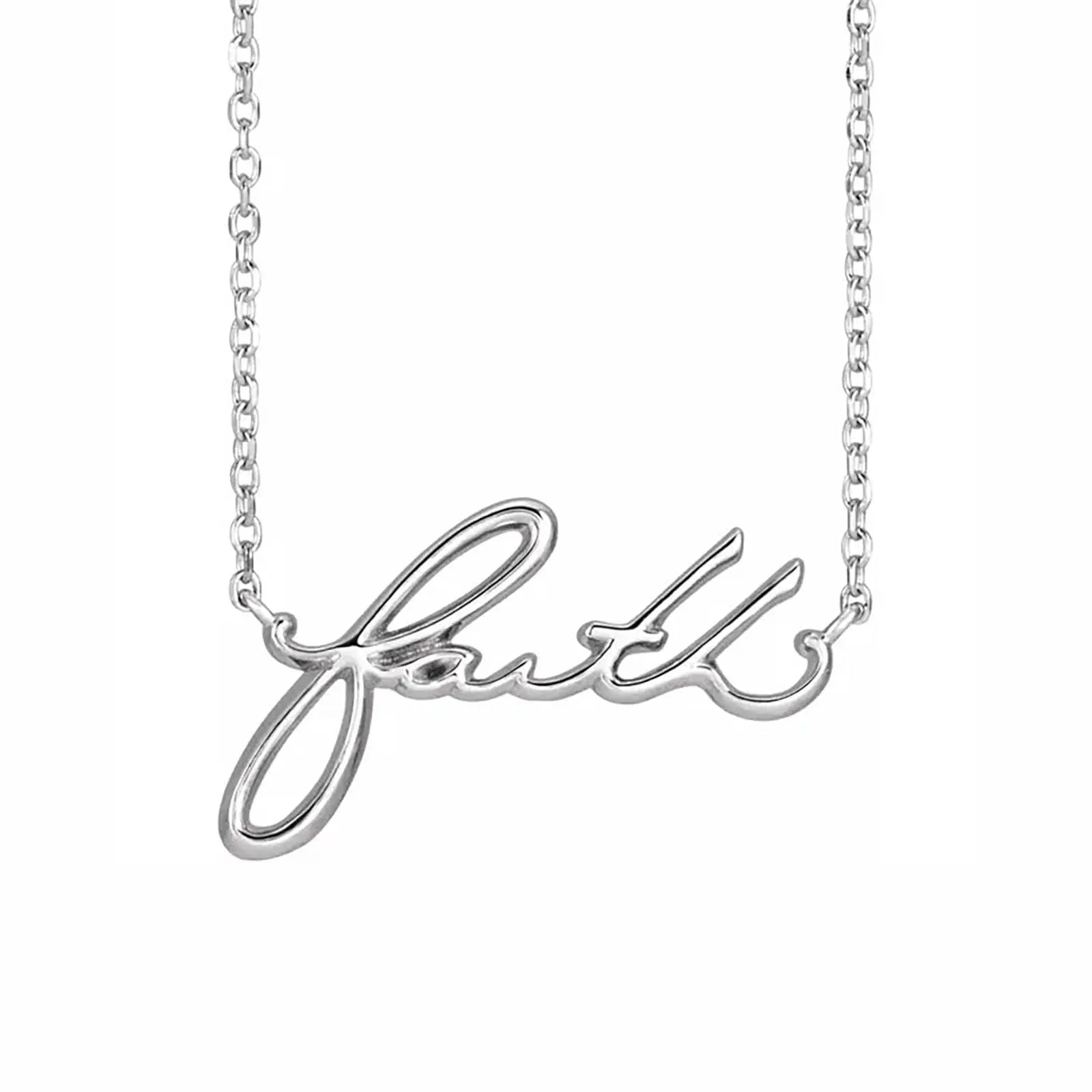 'Faith' Script Necklace