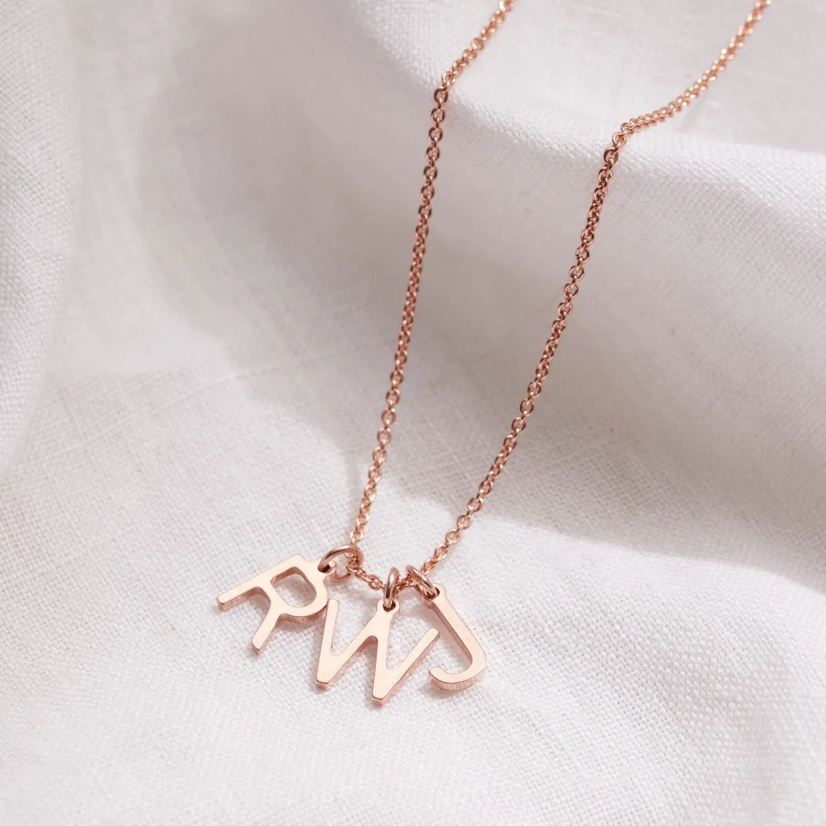 Family Letter Initial Necklace