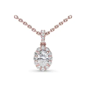 Fana Diamond Halo Necklace