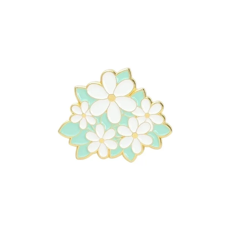 Fashion Flower Alloy Enamel Stoving Varnish Women's Brooches