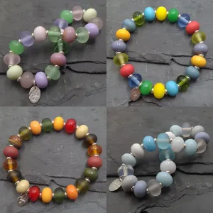 Four Seasons Lampwork Glass Bead Bracelets