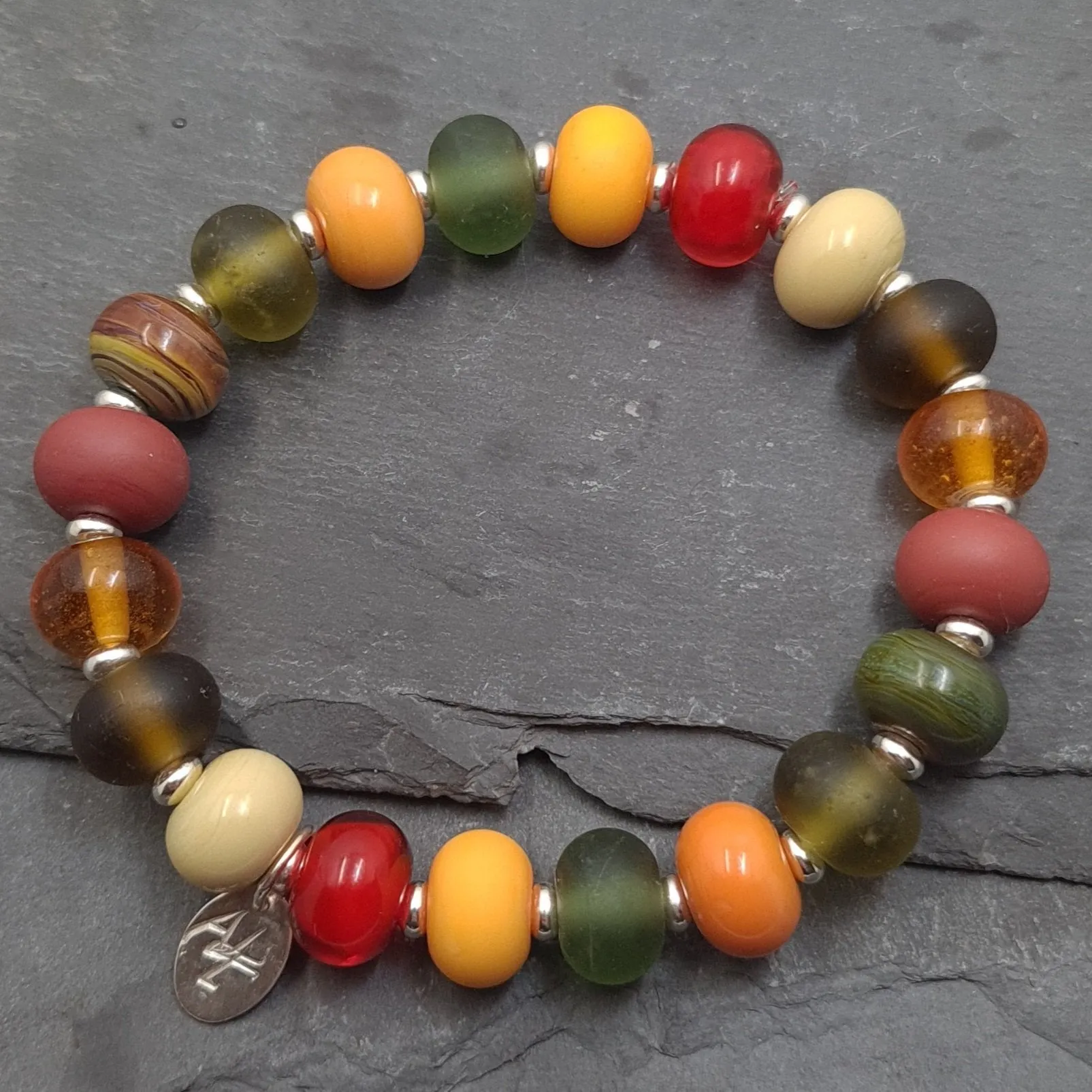 Four Seasons Lampwork Glass Bead Bracelets