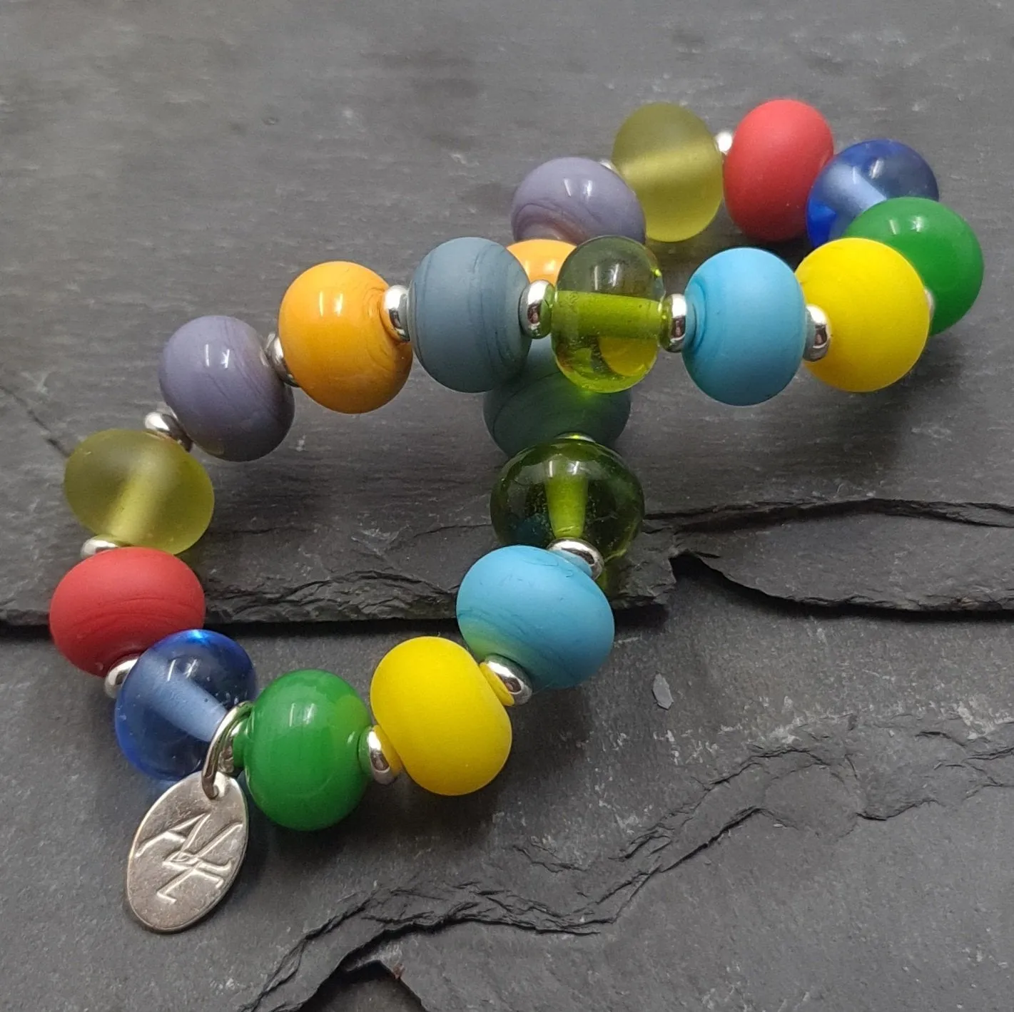 Four Seasons Lampwork Glass Bead Bracelets