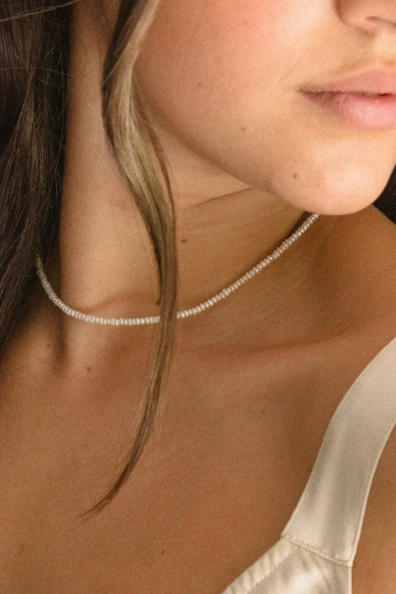 Freshwater Pearl Necklace - Gold