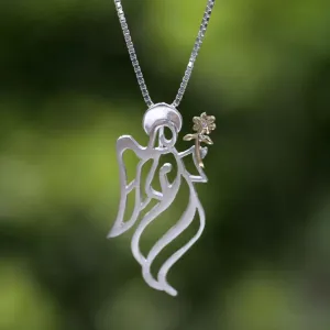 Gabriel the Archangel Sterling Silver Necklace