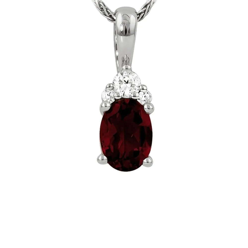 Garnet and Diamond Pendant