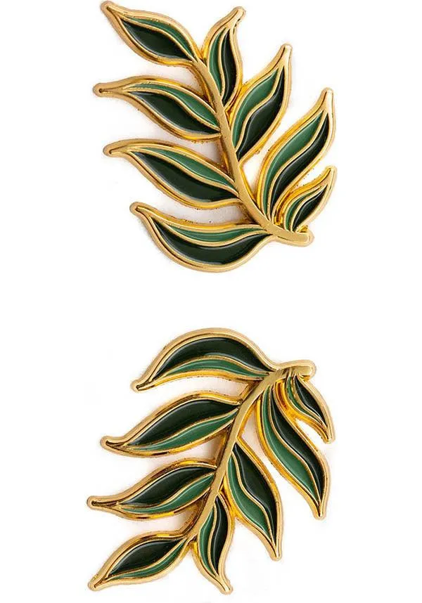 Gold Leaves | COLLAR PIN SET