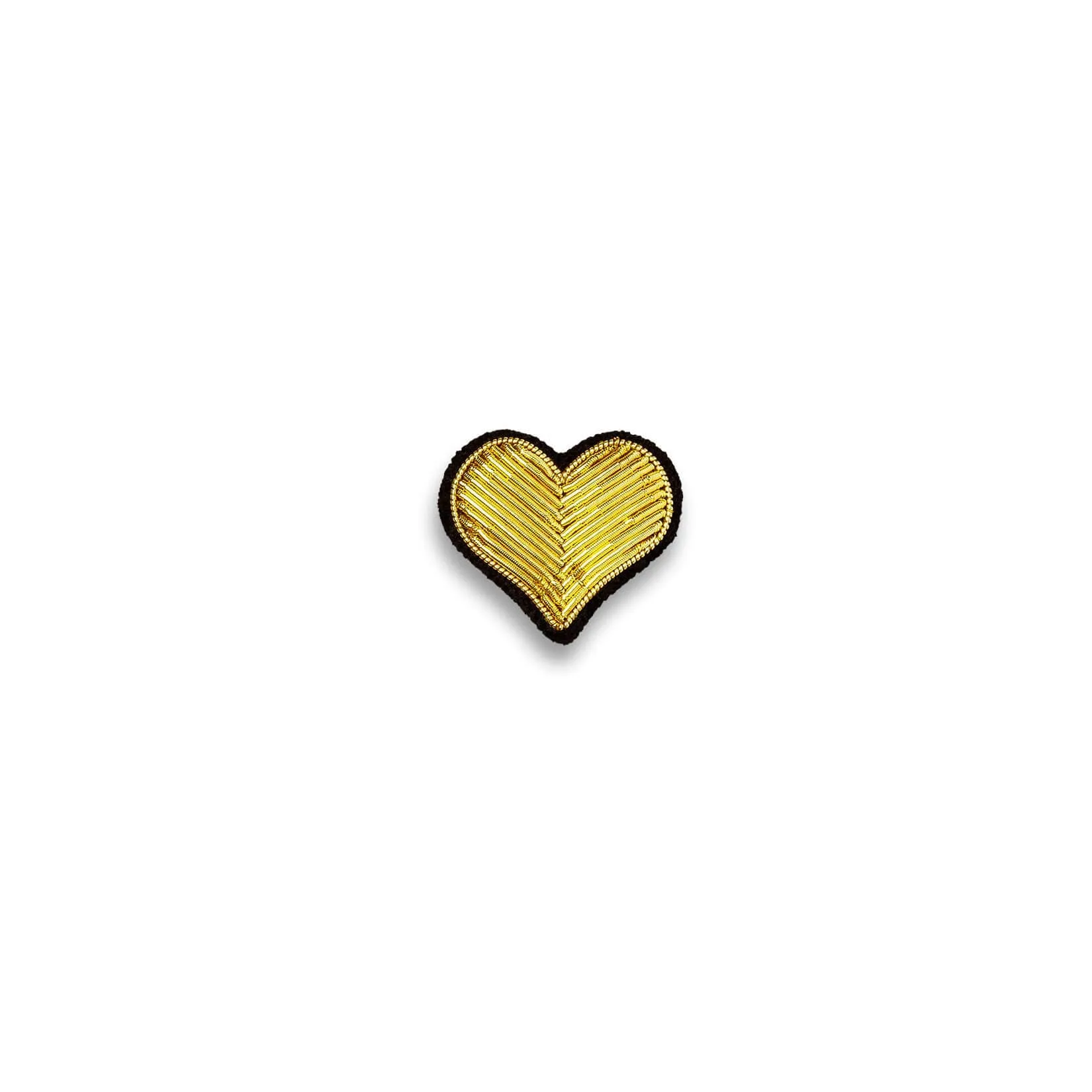 Golden Heart Embroidered Pin