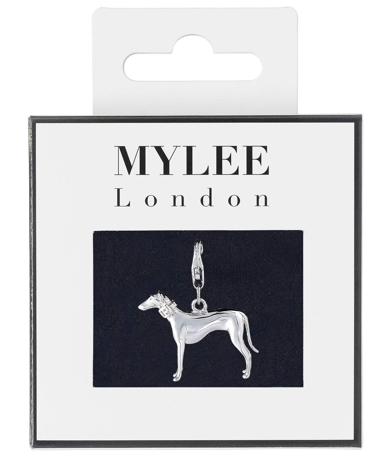 Greyhound Silver Plated Charm