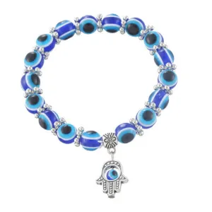 Hamsa Fatima Hand Evil charm magic captivate allure Eyes Bracelet Handmade Beads Bracelet