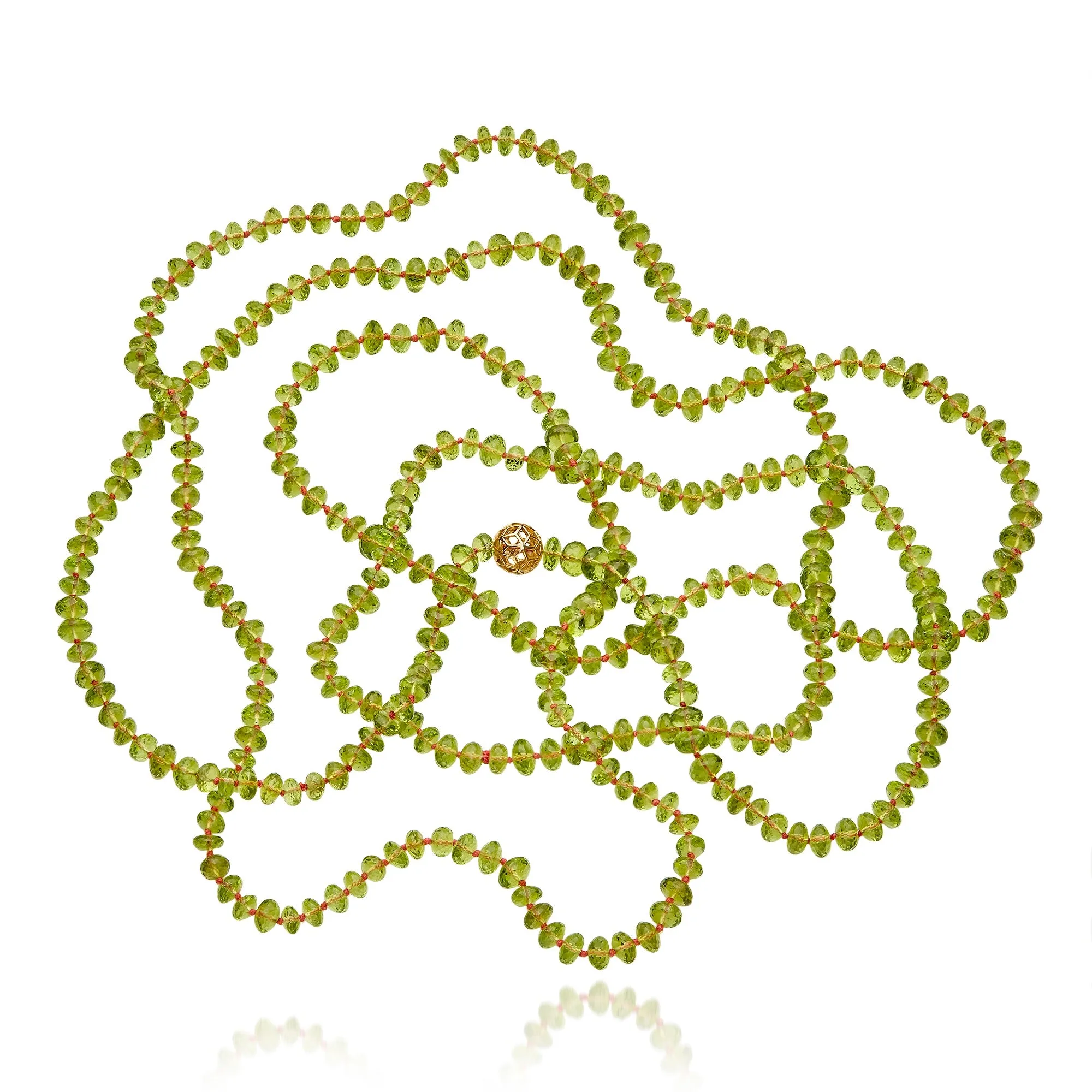 Hand beaded Peridot necklace