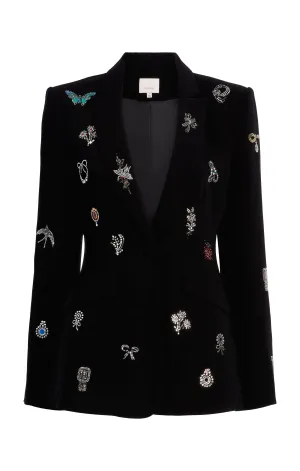 Heatset Brooches Embellished Cheyenne Blazer