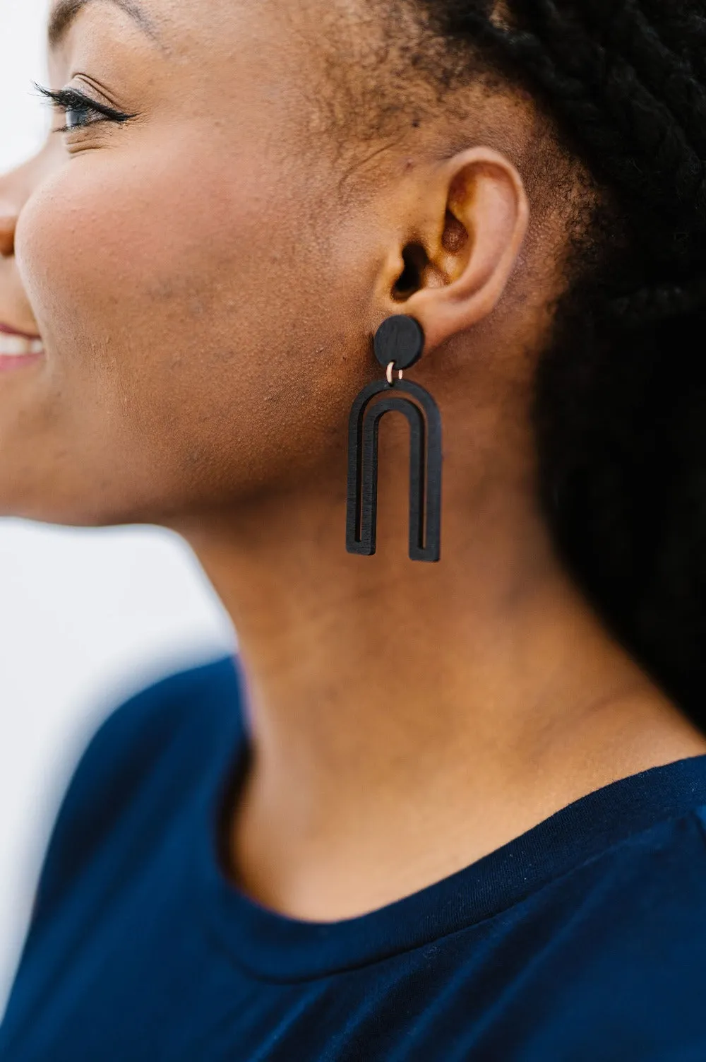 Joanna Wooden Arch Earrings