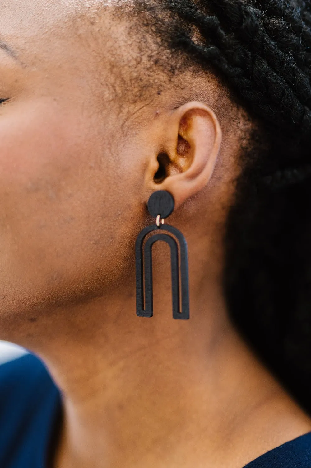 Joanna Wooden Arch Earrings