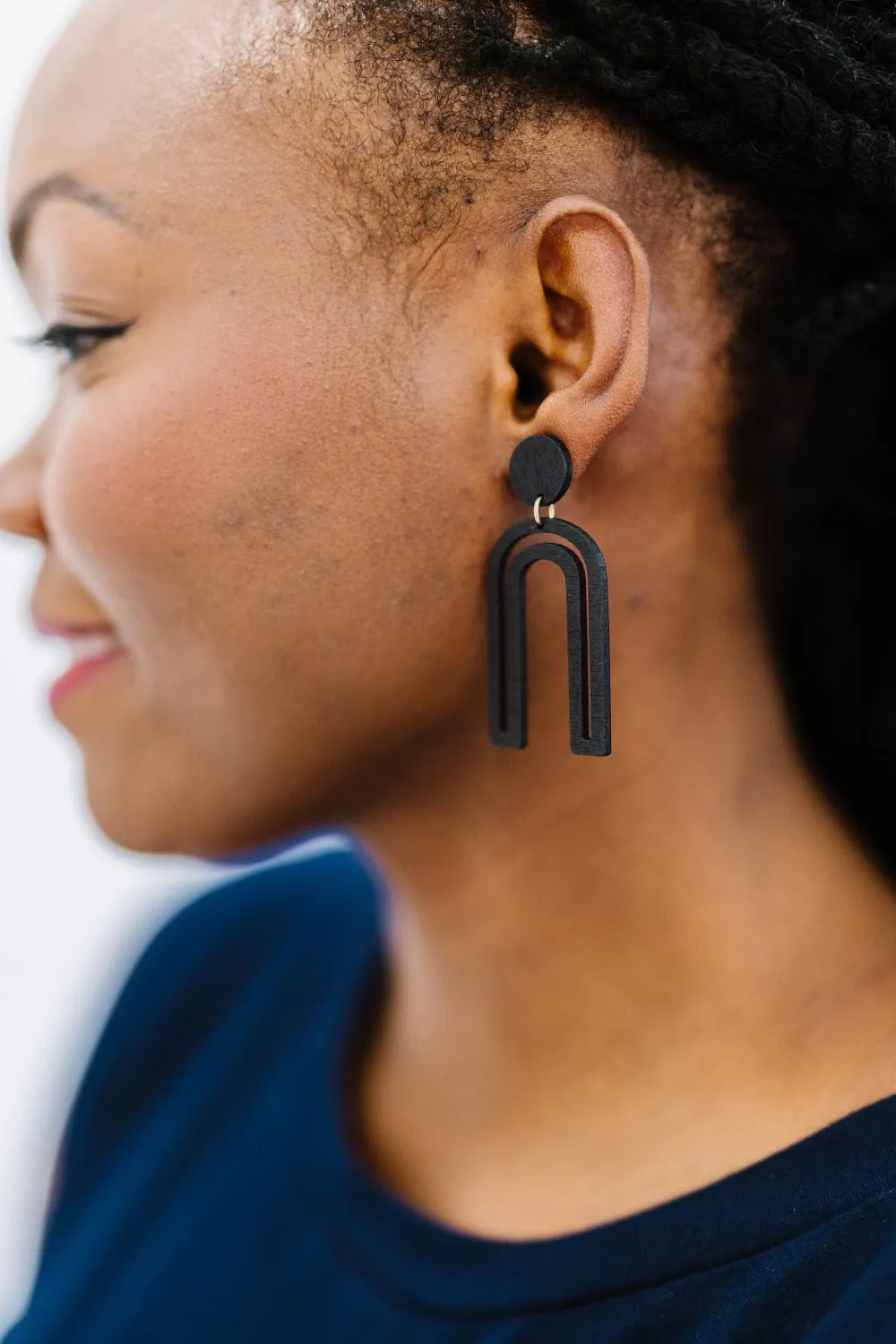 Joanna Wooden Arch Earrings