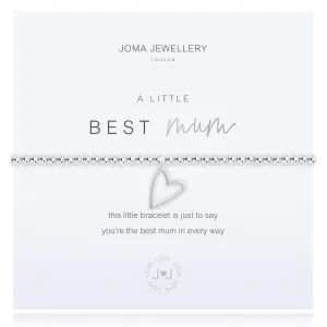 Joma Jewellery Silver A Little 'Best Mum' Bracelet