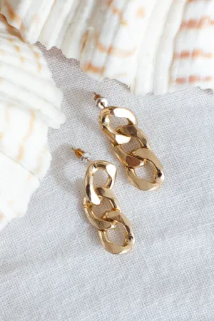 Korah Chain Earrings Gold