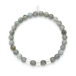 Labradorite Beads and Sterling Flex Bracelet