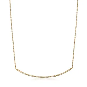 Long Diamond Bar Necklace