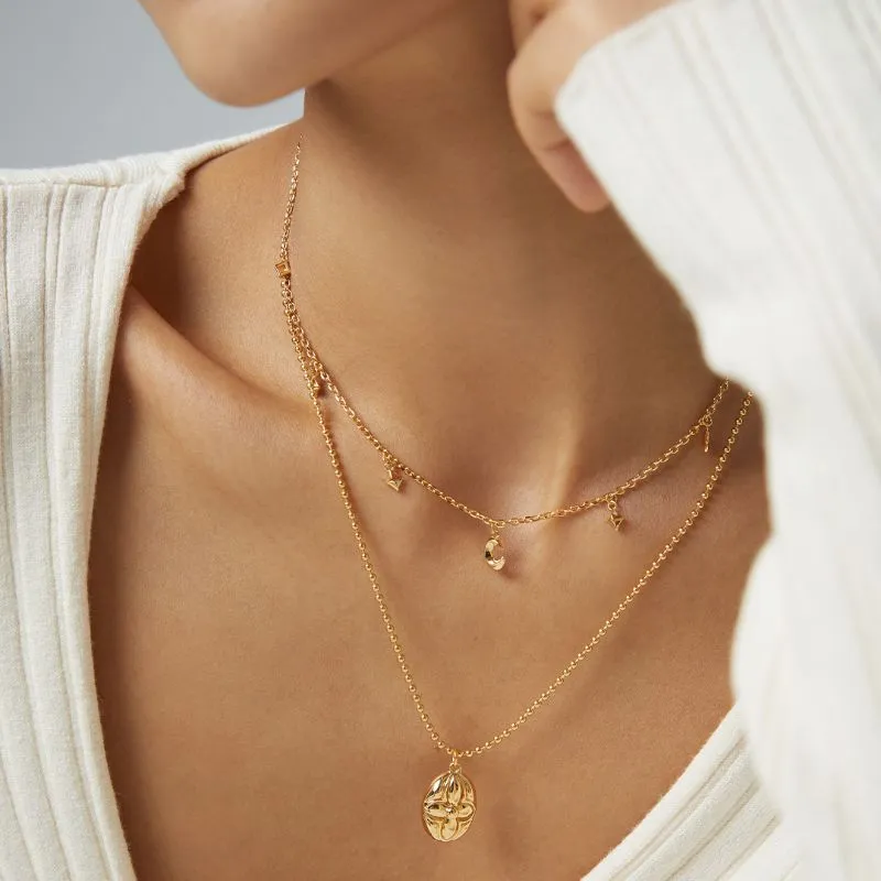 Lucky Clover Gold Vermeil Necklace