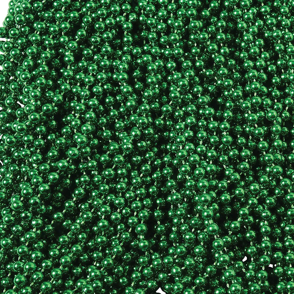 Mardi Gras Metallic Bead Necklaces Party Favor (144 Necklaces Per Package)