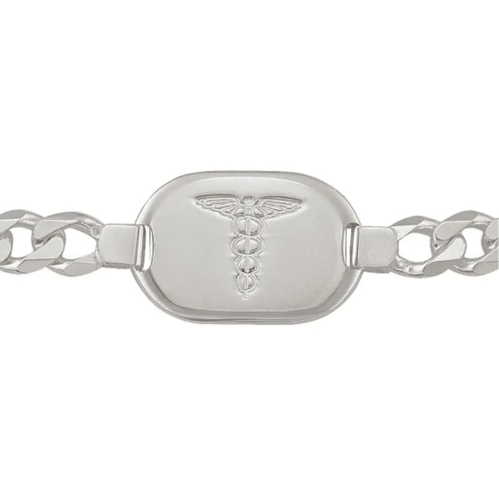 Medical Data Bracelet in Sterling Silver