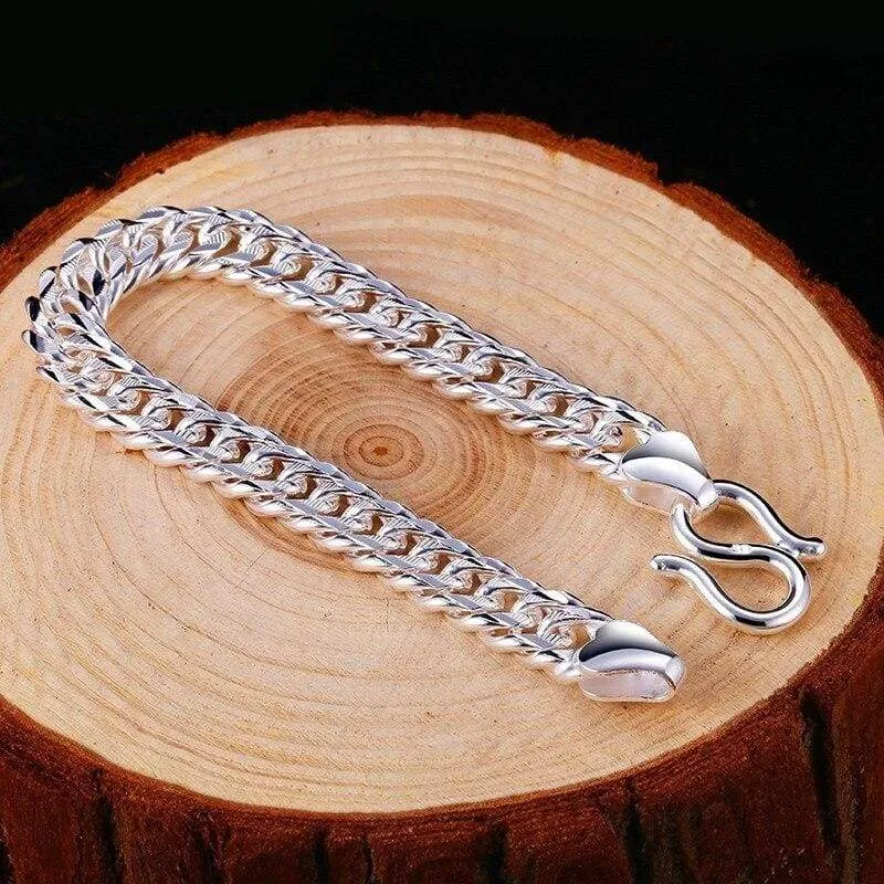 Men's 9mm Curb Chain Biker Bracelet