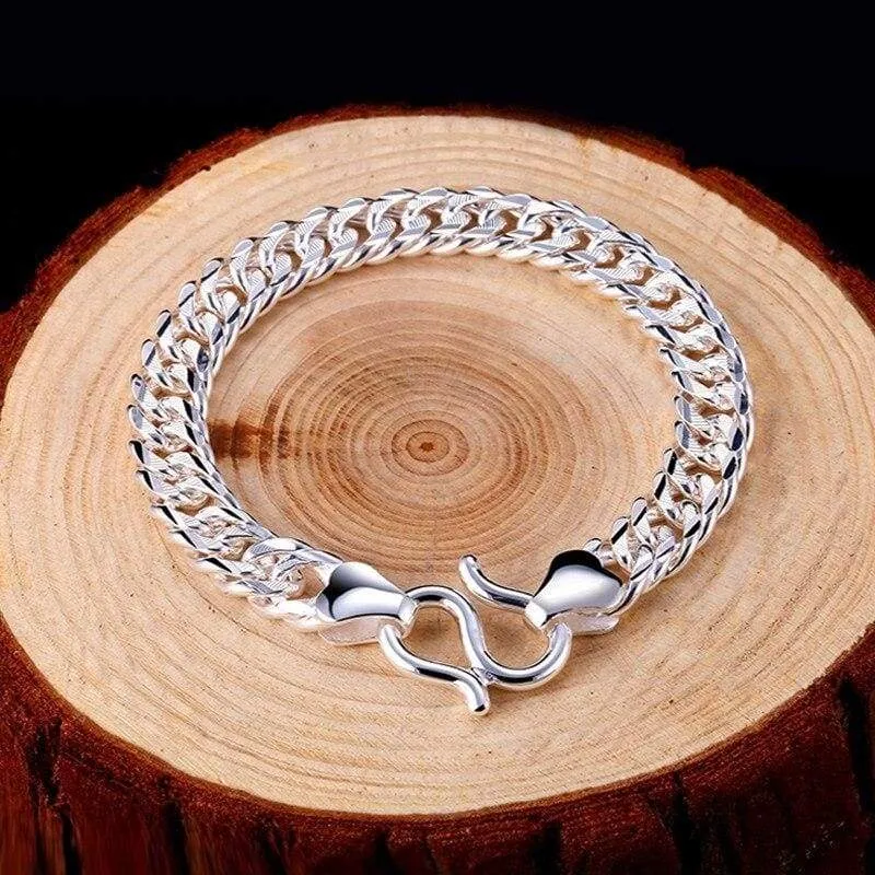 Men's 9mm Curb Chain Biker Bracelet