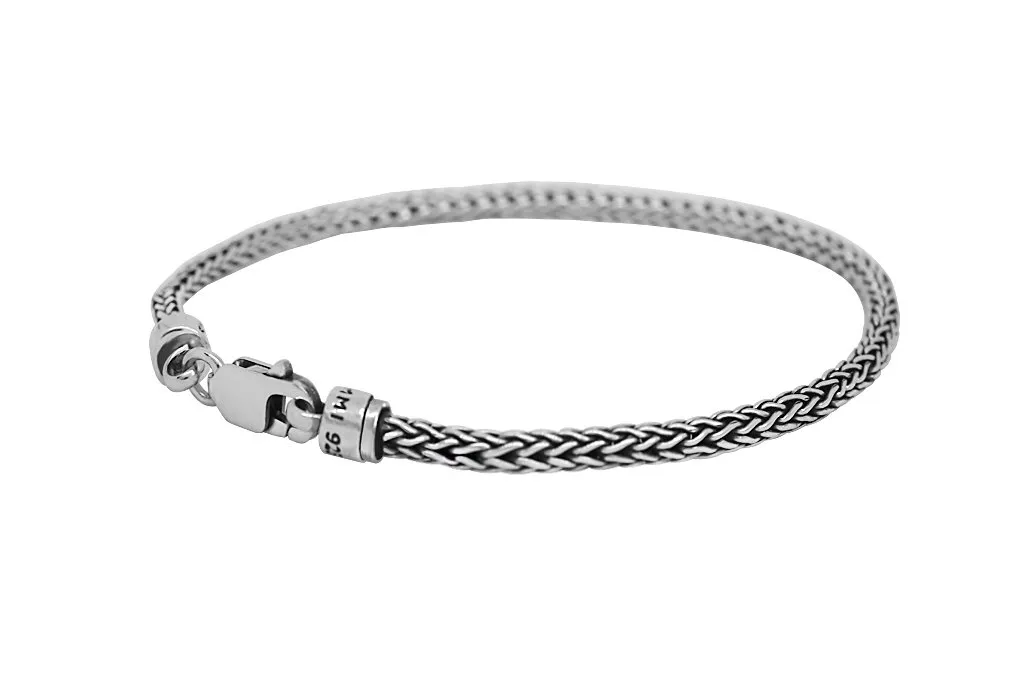 Men's Silver Mini Snake Bracelet