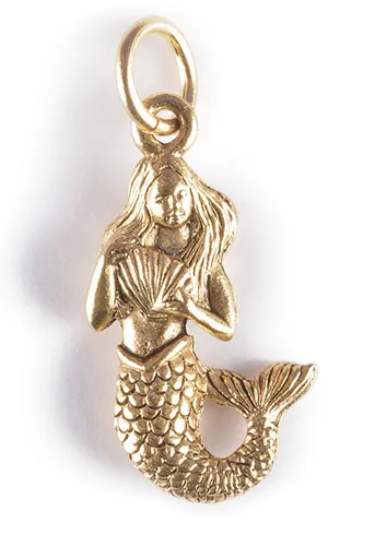 Mermaid Charm Gold or Silver