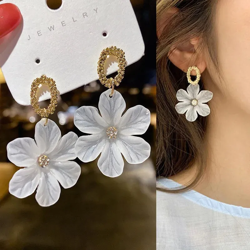 Most Trending Korean Style Flower Earrings for Women