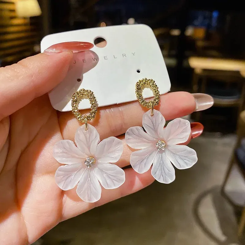 Most Trending Korean Style Flower Earrings for Women