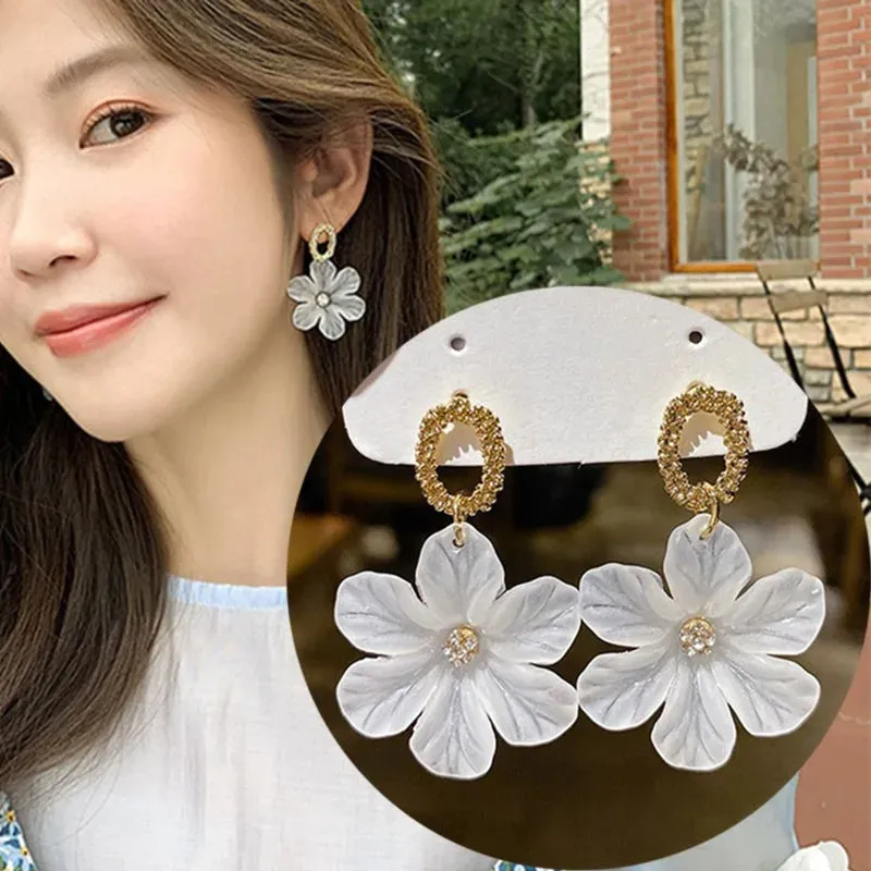 Most Trending Korean Style Flower Earrings for Women