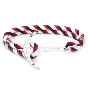 Navy Wind Fish Hook Anchor Bracelet