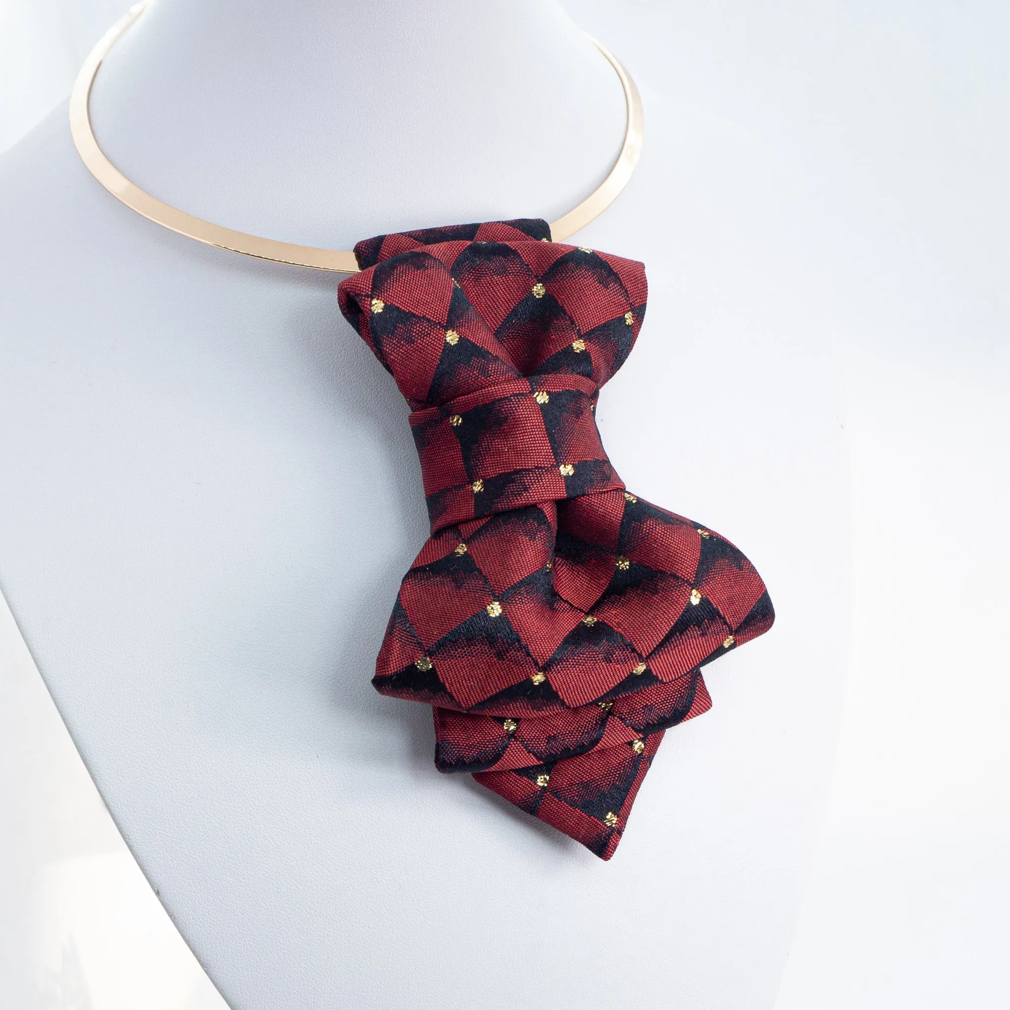 Necktie for women "BORDO DIAMOND FOR LADIES"