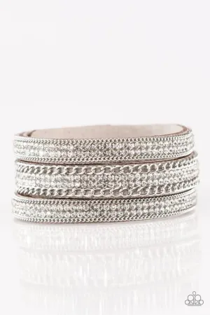 Paparazzi Bracelet ~ Dangerously Drama Queen - Silver