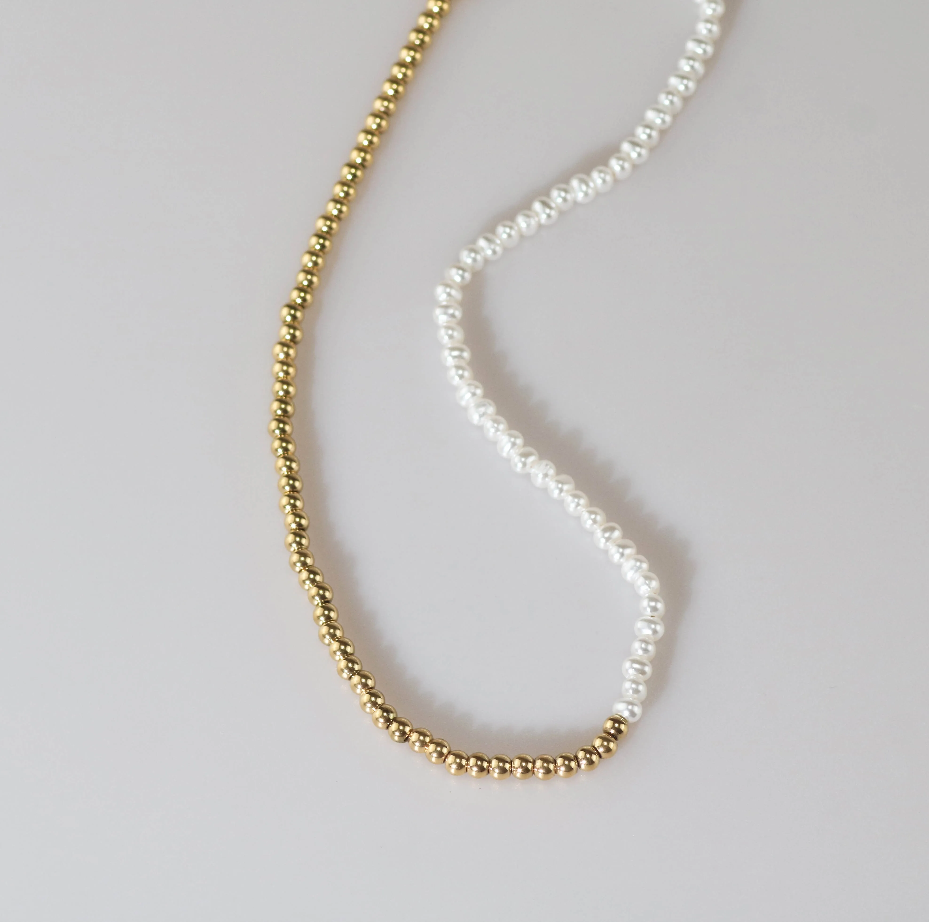 Pearl and Gold Bead Necklace