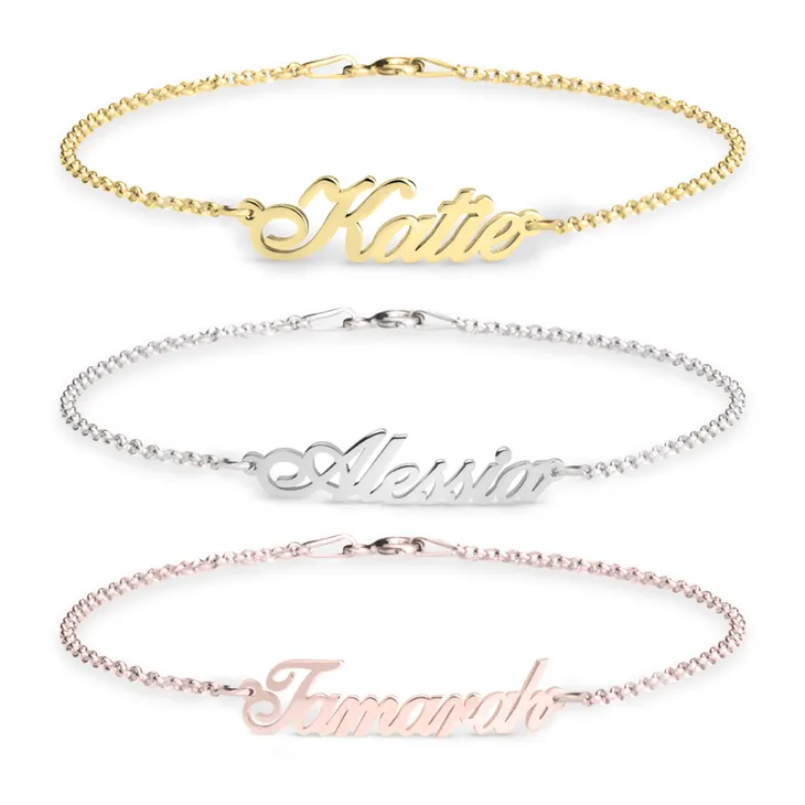 Personalised Name Bracelet - 24k Gold Plated