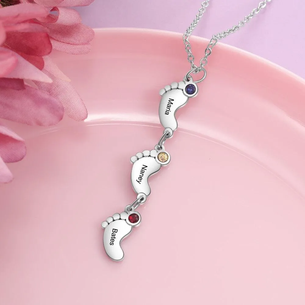 Personalized Stainless Steel Charm Mother's Day Gift Necklace