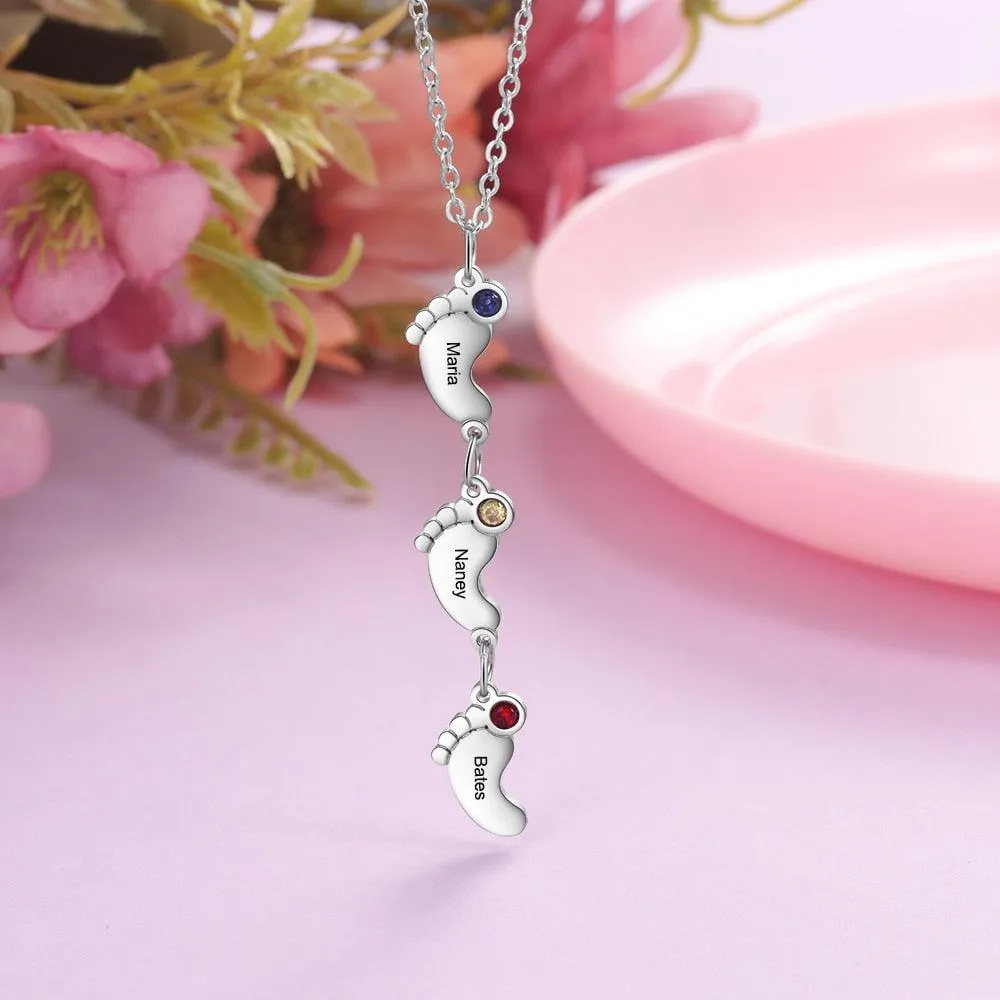 Personalized Stainless Steel Charm Mother's Day Gift Necklace