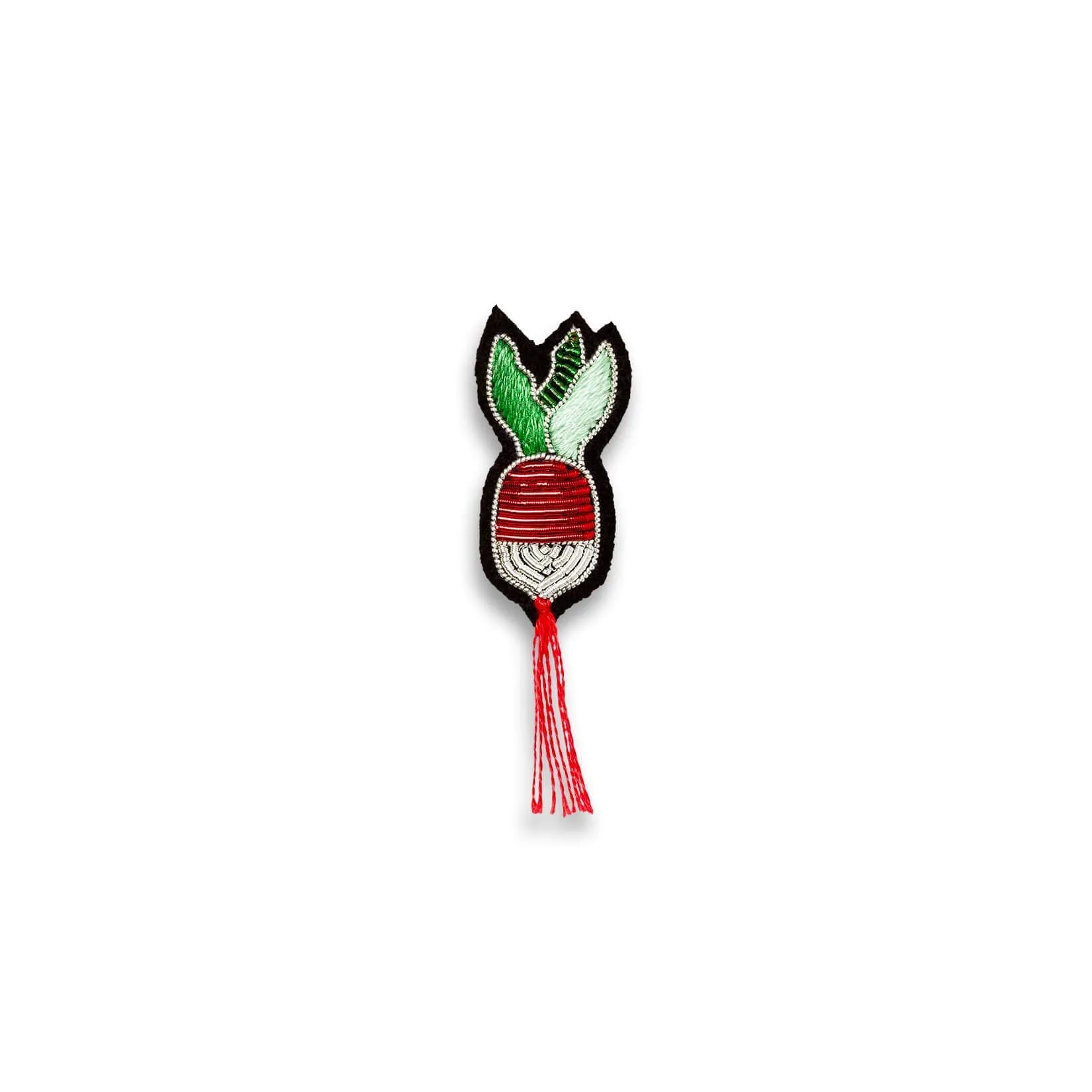 Petit Radish Embroidered Pin