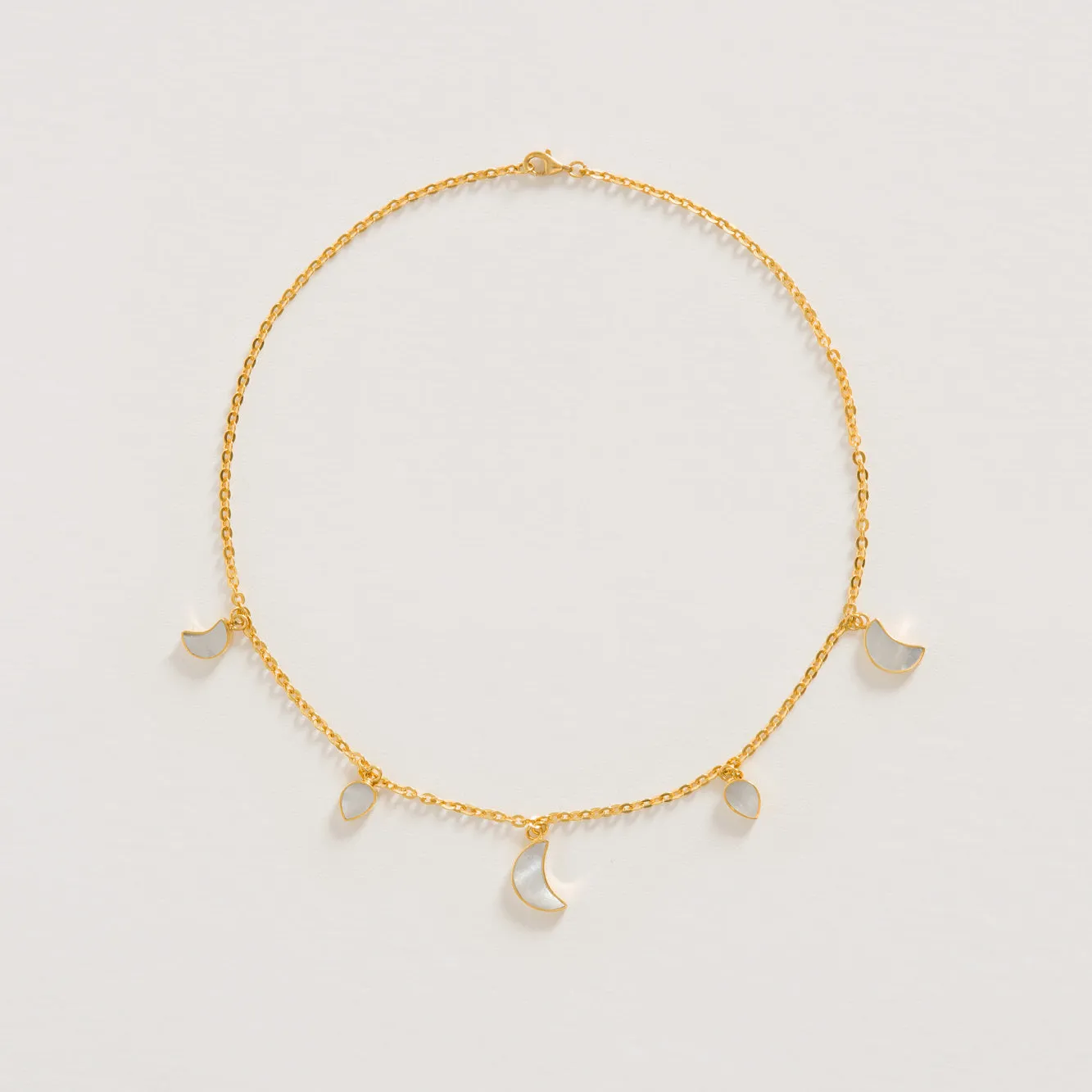 Petite Moon Necklace, Gold