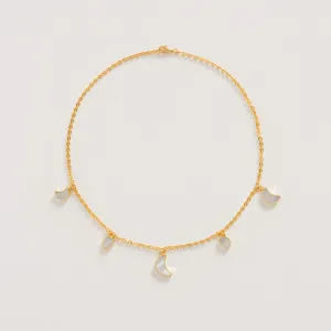 Petite Moon Necklace, Gold