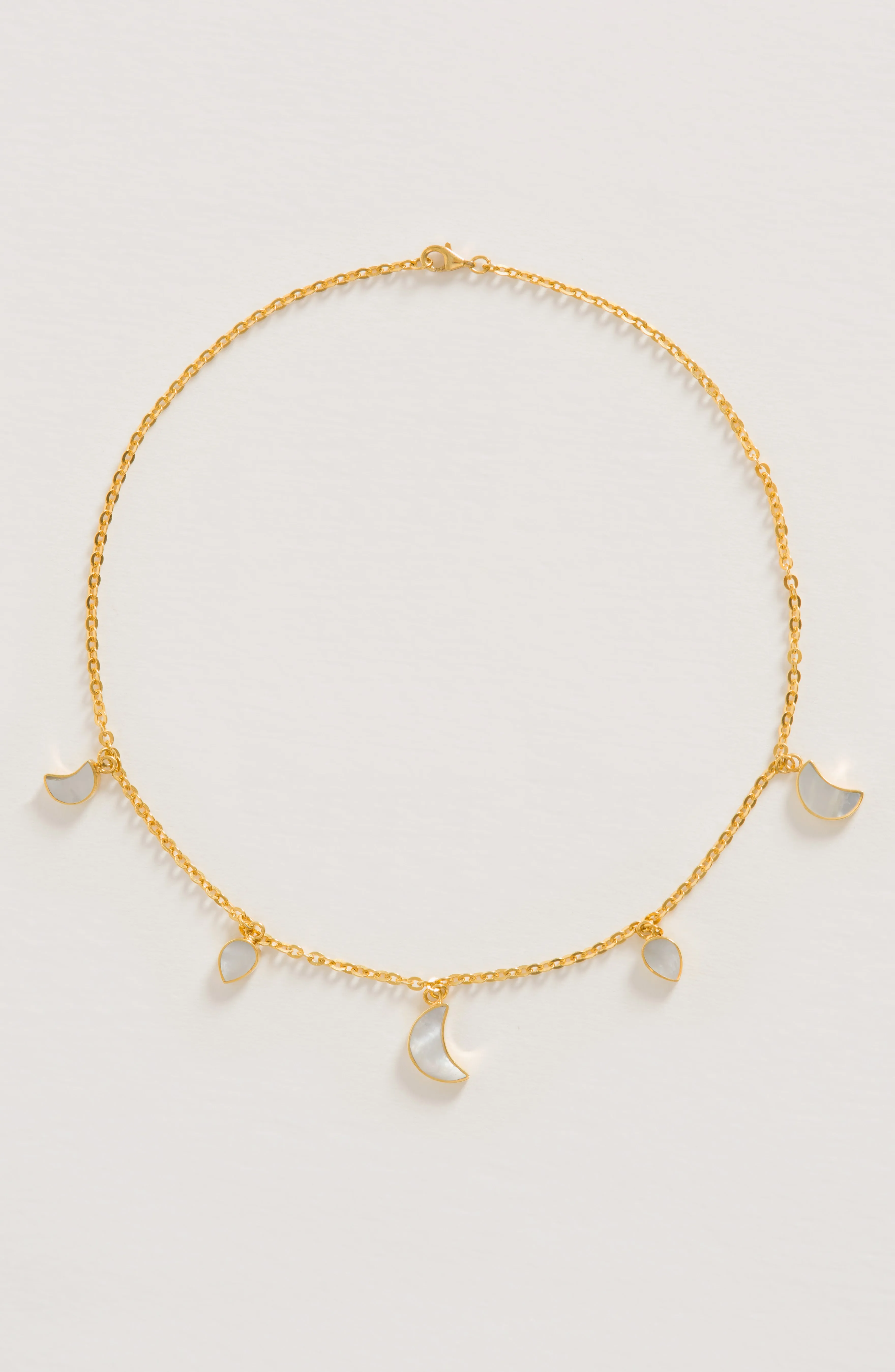 Petite Moon Necklace, Gold